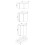 (Chipboard, White) Office cupboard file cabinet Lona 5-Piece AS 8