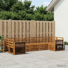 vidaXL Outdoor-Sofagarnitur 6 stk. Natur Massivholz Akazie