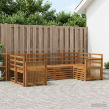 vidaXL Outdoor-Sofagarnitur 5 stk. Natur Massivholz Akazie