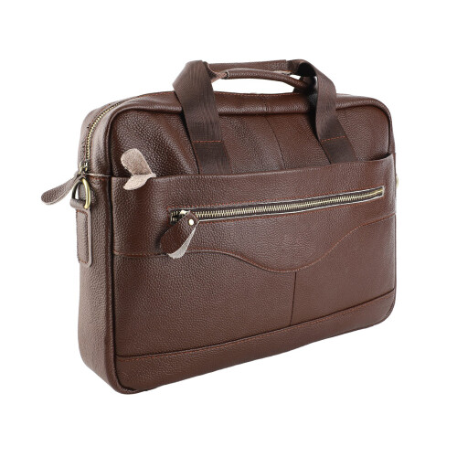 Herren Leder Messenger Bag Braun Büro Reise 1