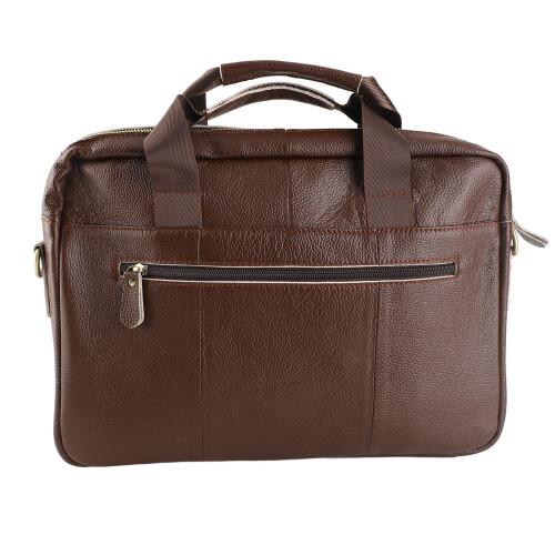 Herren Leder Messenger Bag Braun Büro Reise 2