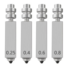 4er-Pack Integrierte Düsen Aus Gehärtetem Stahl (0,25/0,4/0,6/0,8 mm) für Kobra X Combo Schnellwechsel-Hochdurchfluss-Hochgeschwindigkeitsdüse