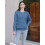 Damen Strickpullover Ajour Pullover Lässig Blau Größe S 4