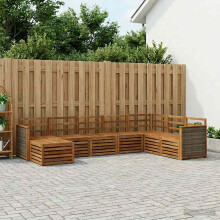 vidaXL Outdoor-Sofagarnitur 6 stk. Natur Massivholz Akazie