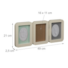 Moldura para impressões de bebê lembrança pessoal 20 x 25 cm em MDF branco