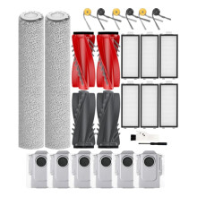 26-Teiliges Zubehörset für Qrevo Curv 2 Flow Staubsauger: Hauptbürsten, Seitenbürsten, Filter, Walzenwischer, Staubbeutel