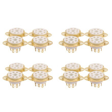 16PC 8 Pin Ceramic Socket Tube Top Vacuum Octal Value for KT88 EL34 6V6 6650 274B