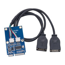 PCI-E-Uitbreidingskaart PCI-E Naar Dual-Port USB2.0-Adapterkaart voor Moederbord of Laptop met PCIE-Interface