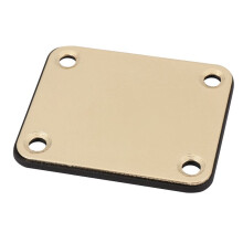 4X Gold Neck Plate with 4 Screws Replacement Part for Strat Electric Guitar