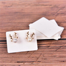 500Pcs Blank Earrings Ear Studs Tag Paper Display Card Hanging Jewelry White
