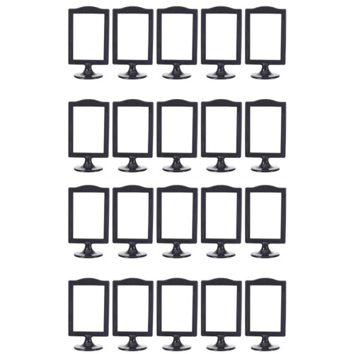 Double Sided Standing Picture Frames 4 X 6 Inch Pedestal Photo Frame Plastic Self Standing Frame for Table,20 Pack