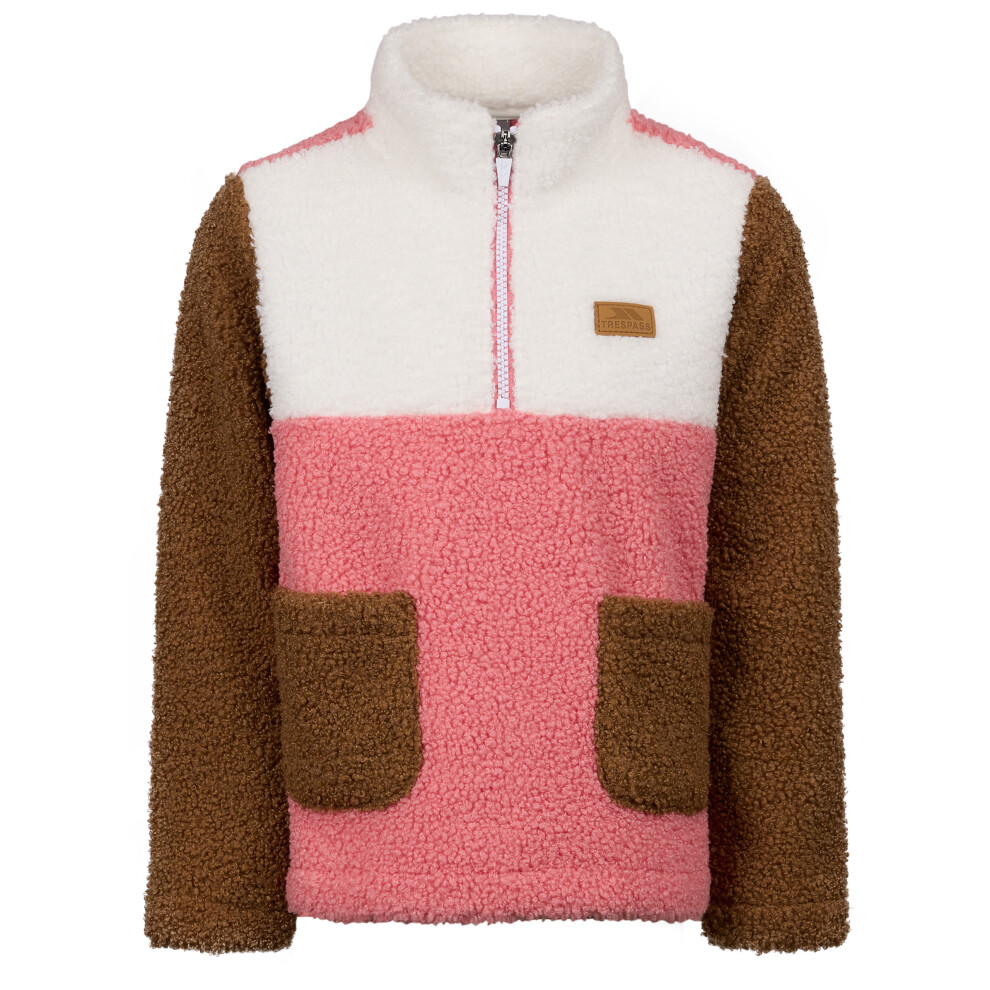 Trespass Kids Half Zip Fleece Mitta Pink 2/3 - Image 2