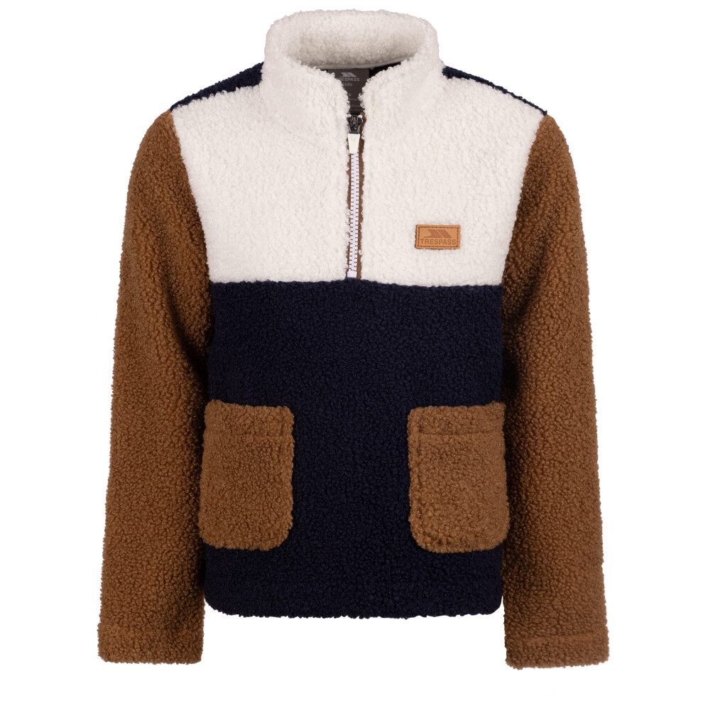 Trespass Kids Half Zip Fleece Mitta Blue 7/8 - Image 2