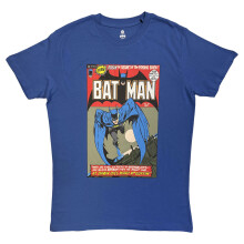 (M, Blue) Batman Unisex Adult Comic Cover T-Shirt