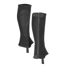(S, Black) Moretta Unisex Adult Suede Half Chaps