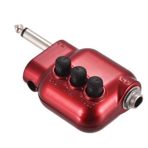 Gitarr Förförstärkare Preamp 6,35 mm Plugg med Bas Diskant EQ Volymkontroll Akustisk Gitarr Tillbehör 2