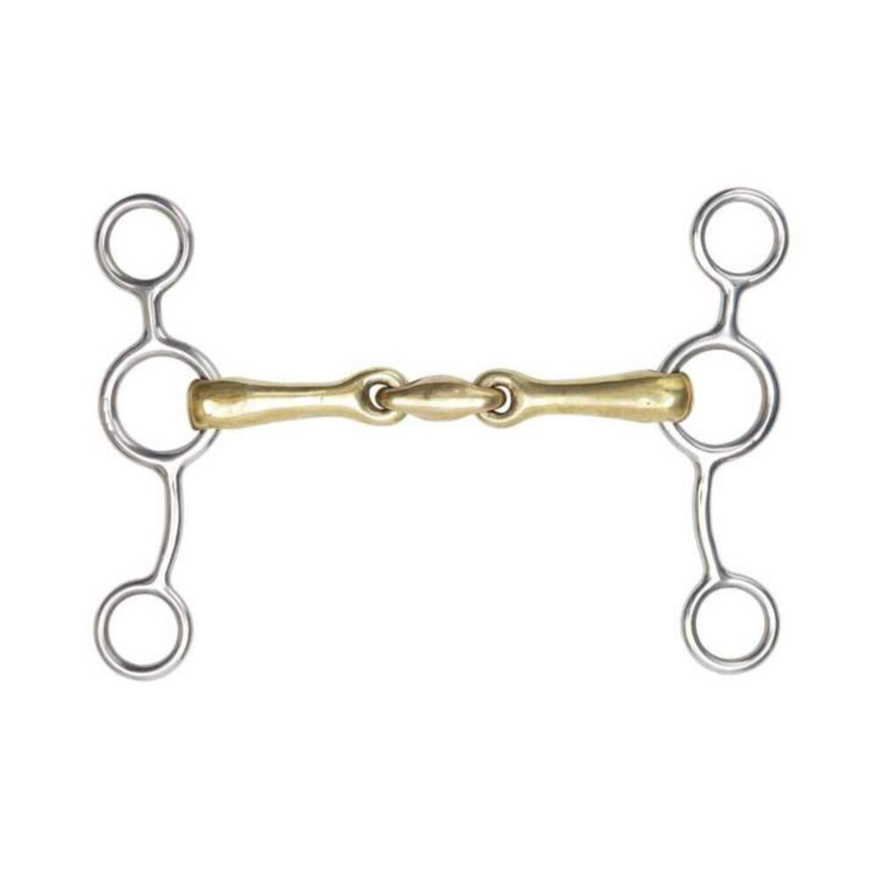 Photos - Equestrianism  Shires Brass Double-Jointed Horse Tom Thumb Bit(5in, Brass)