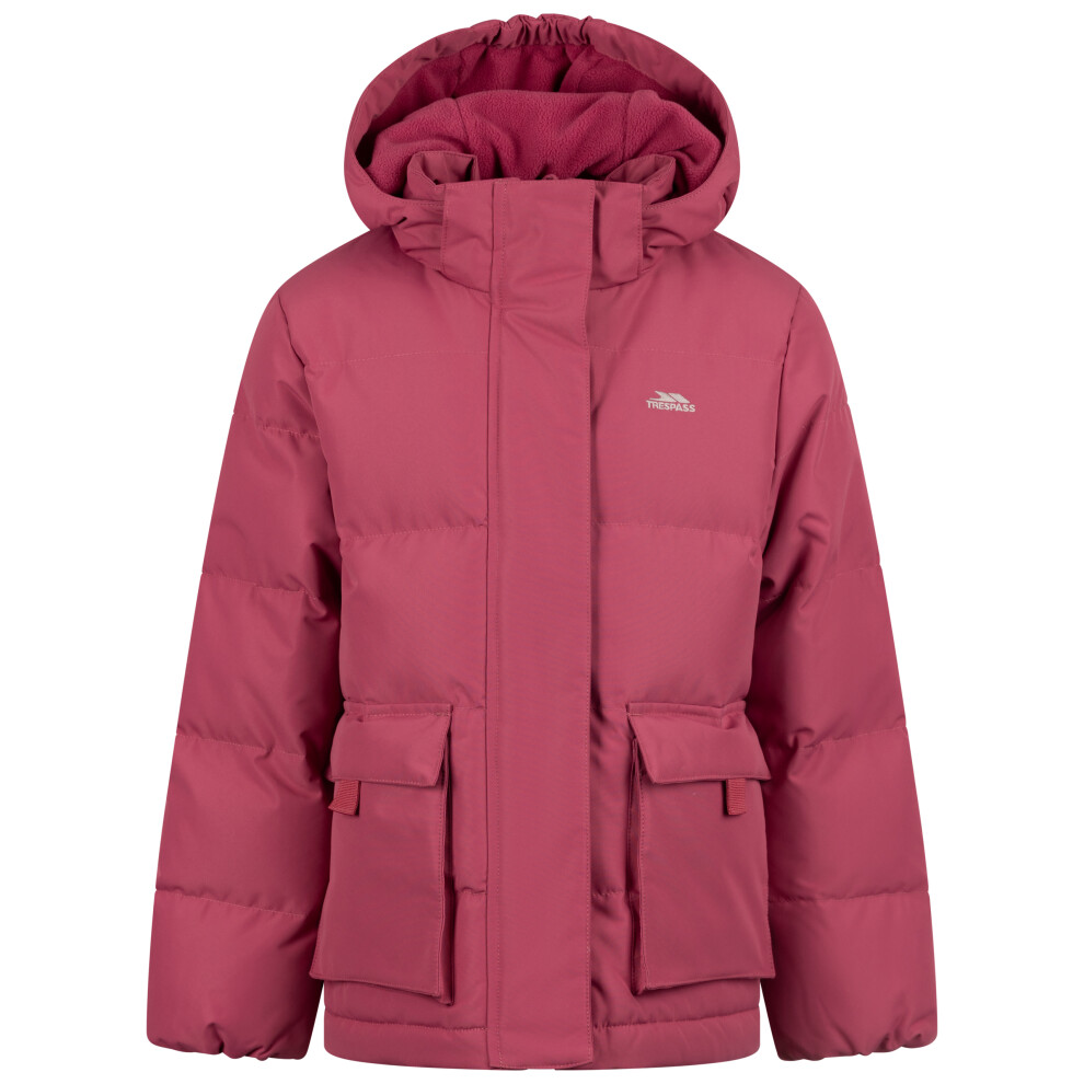 Trespass Girls Padded Casual Jacket Mallows Pink 3/4 - Image 2