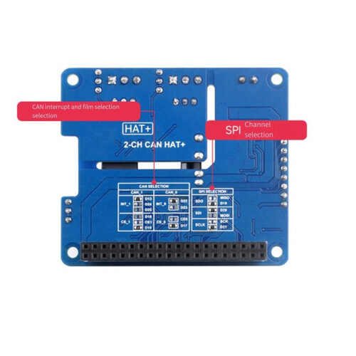 Per Raspberry Pi 2CH Isolato CAN Expansion HAT MCP2515 7-36V per Raspberry Pi Series/Jetson 2