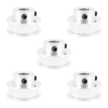 5X Aluminium GT2 36 Zaehne 8mm Bohrung Zahnriemenscheibe Flansch Synchronrad fuer 3D-Drucker