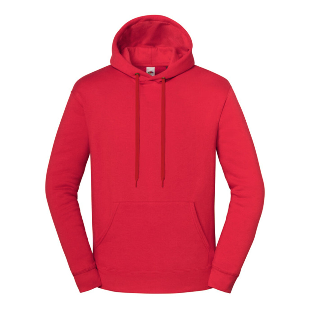 Fruit Of The Loom (L, Red) Unisex Adult Iconic Premium Hoodie