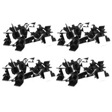 200 Stueck Selbstklebende Kabelklemme Kunststoff Rechteckig Kabelclips Kabelbinder Schnell Binden Kabel Draht Management Halter fuer Auto