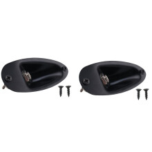 2X Schwarzer Boots Typ 1/4 Zoll Gitarren Adapter Ausgangs Buchse Stecker für Fd Strat Gitarre