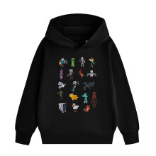 (9-10 Years, Black) Minecraft Boys Sprites Hoodie
