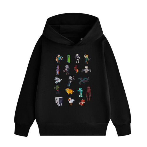 Minecraft (9-10 Years, Black) Minecraft Boys Sprites Hoodie