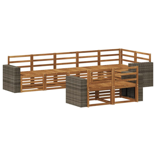 VidaXL vidaXL Outdoor-Sofagarnitur 8 stk. Natur Polyester 1