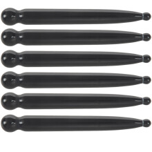 6X Traditionelle Relax Thai Fussmassage Reflexzonenmassage Stock Werkzeug Schwarz