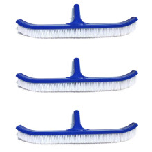 3pièces 18 Pouces Bleu Piscine Brosse Poignée Brosse Propre Brosse Piscine Mur Brosse Outils
