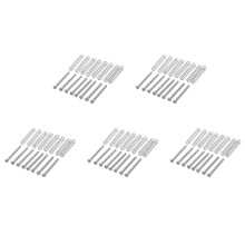 40 Stueck M2.5X32MM E-Gitarre Humbucker Tonabnehmer Hoehenverstellschraube und Feder - Pitch 0.4mm - Silber