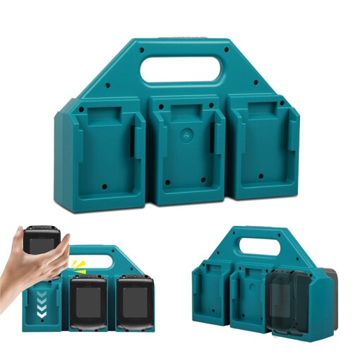 Vano Batterie A 6 Scomparti per Batterie Portatili per  da 18 V, Compatto e Resistente. 1
