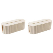 2X Cord Organizer Box Cable Cord Organizer Box to Hide & Conceal Power Strips Household Desk Cable Management Socket Box