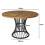 Levede Round Dining Table for 4-6 People 30mm MDF Metal Base Kitchen Brown 2