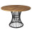 Levede Round Dining Table for 4-6 People 30mm MDF Metal Base Kitchen Brown 9