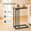 Levede Side Table C Shaped Space Saving for Sofa Bedroom Rustic Brown 3