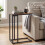 Levede Side Table C Shaped Space Saving for Sofa Bedroom Rustic Brown 8