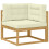 VidaXL vidaXL Outdoor-Sofagarnitur 9 stk. Weiß und Creme Polyester 5