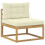 VidaXL vidaXL Outdoor-Sofagarnitur 9 stk. Weiß und Creme Polyester 3