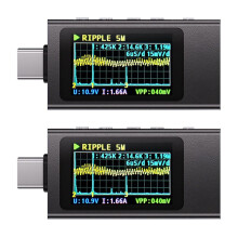 2X KWS-X1 Leistungsmesser Typ-C-Tester Multifunktions-Digitalanzeige Gleichspannungs-Amperemeter Leistungsmesser für Elektrikerwerkzeug