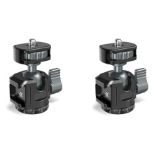 2X für -Kugelkopf, Panorama-Stativkopf + Blitzschuh-Adapter für DSLR-Kamera, Stativ, Telefonhalterung, Maximale Tragkraft 2,5 Kg