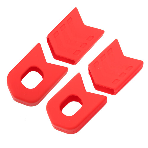 Fahrrad Kurbel Schutz Silikon Cover rot (4 Stück) 2