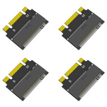 4X M.2 NVME M-Key B+M 2230 auf 2242 Verlängerungsadapterhalterungen SSD-Festplattenkonverterrahmen für Desktop-Computer