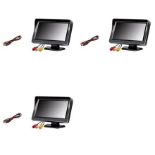 3X Rückfahrkamera, Weites 4,3-Zoll-TFT-LCD-Display oder Monitor, Wasserdichte Nachtsicht, Rückfahrunterstützung, Monitor