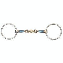 (5in, Blue) Shires Sweet Iron Lozenge Horse Loose Ring Snaffle Bit