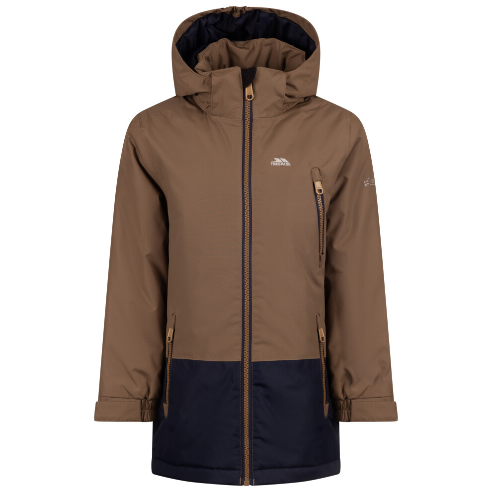 Trespass Men's Brown Franzz Kids Waterproof Coat - Image 3