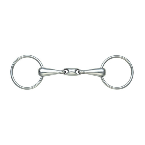 (5in, Metallic Silver) Shires Training Lozenge Horse Bit