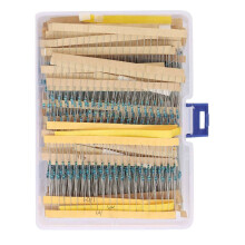 5200Pcs 130 Values 1/8W 0.125W 1% Metal Film Resistors Assorted Pack Set Resistors Assortment Kits Fixed Capacitors